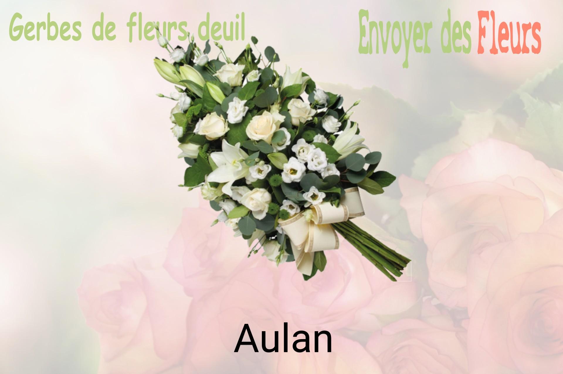 Gerbe de fleurs de deuil livrée à Aulan